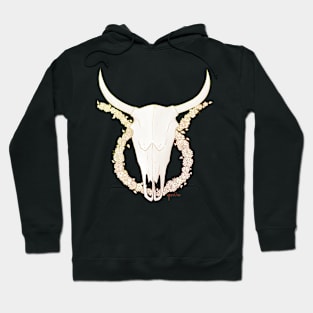 Taurus Skull - Half Colour Hoodie